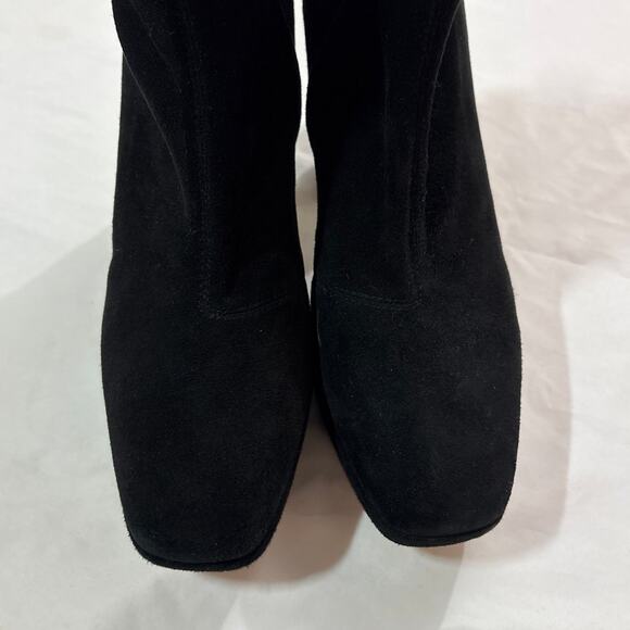 Loeffler Randall Womens Suede Block Heels Ankle Boots Shoes Black Size 9.5 - Picture 2 of 9